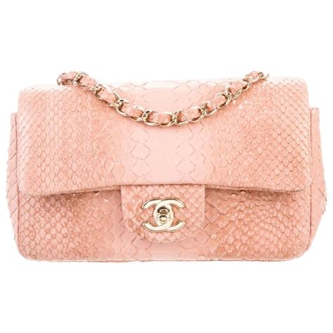 light pink chanel classic flap bag|Chanel snakeskin flap bag.